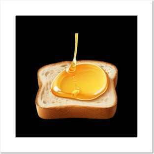 Honey Bread Sandwich Toast Coffee Beekeeper Bee Retro Since Vintage Posters and Art